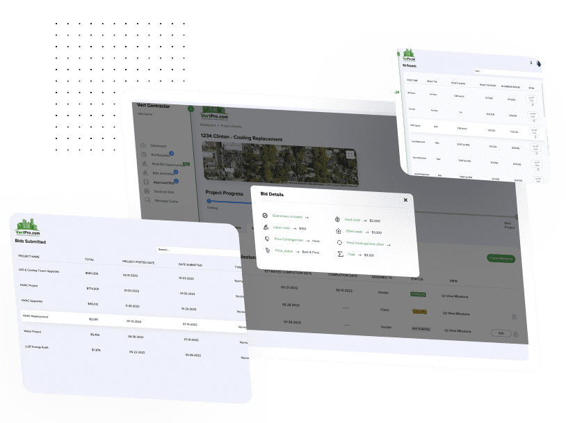 VertPro - Manage Project dashboard